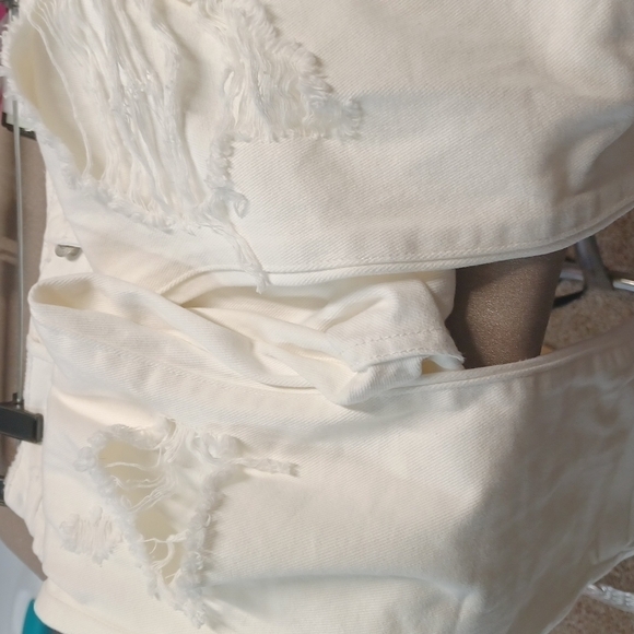 NEW Pacsun White Mom Jean High Rise SZ 4/26 Distressed Cropped Ankle Tapered - Picture 12 of 16